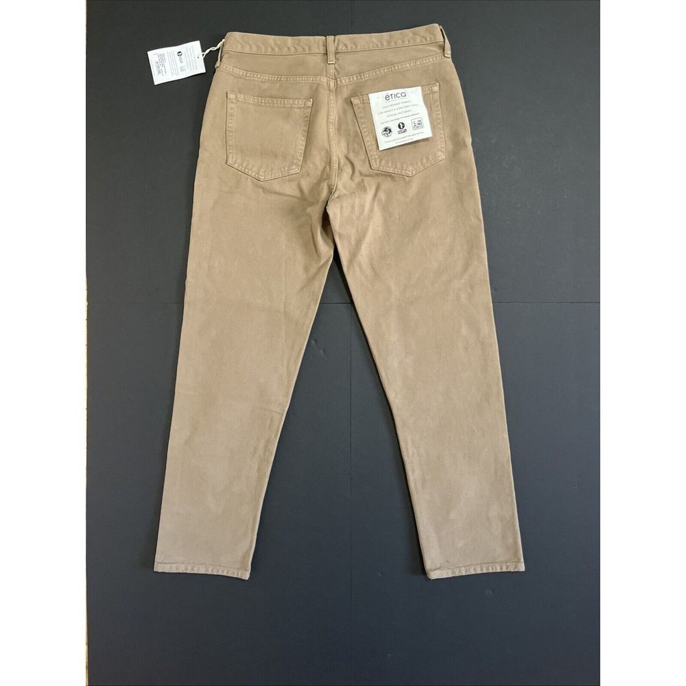 Etica Women's Jeans Sz 29 NWT Marlowe Slim Boyfriend Petrified Oak Cotton Blend - Picture 2 of 10